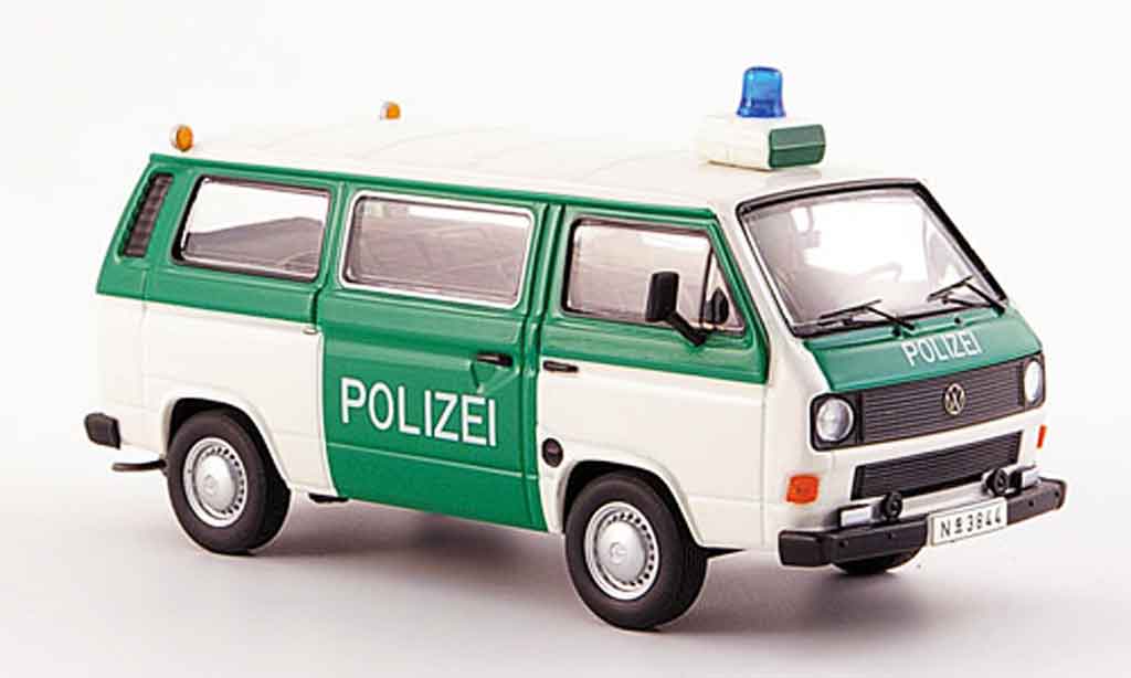 Volkswagen Combi 1/43 Premium Cls t3b bus police bianco grun modellino in miniatura