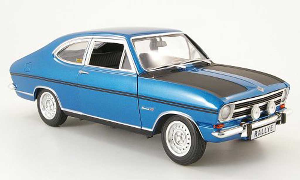 Opel Kadett coupe 1/18 Revell coupe b rallyee 1900 blu/nero 1969 modellino in miniatura