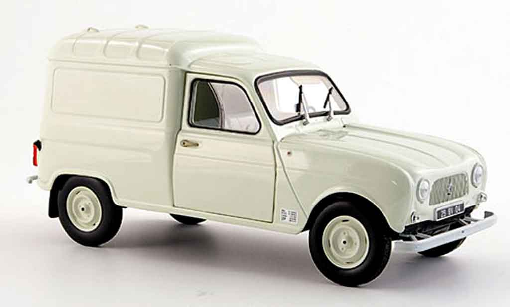 Renault 4 F4 1/18 Norev F creme bianco 1965 modellino in miniatura