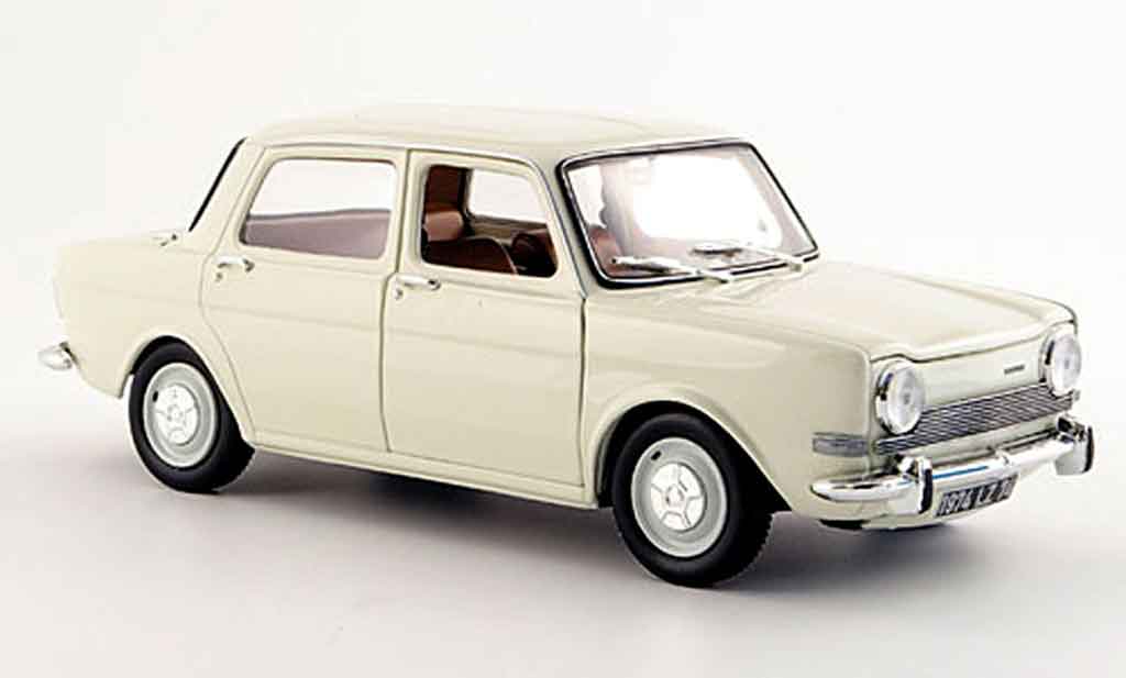 Simca 1000 1/18 Norev ls bianco 1974 modellino in miniatura