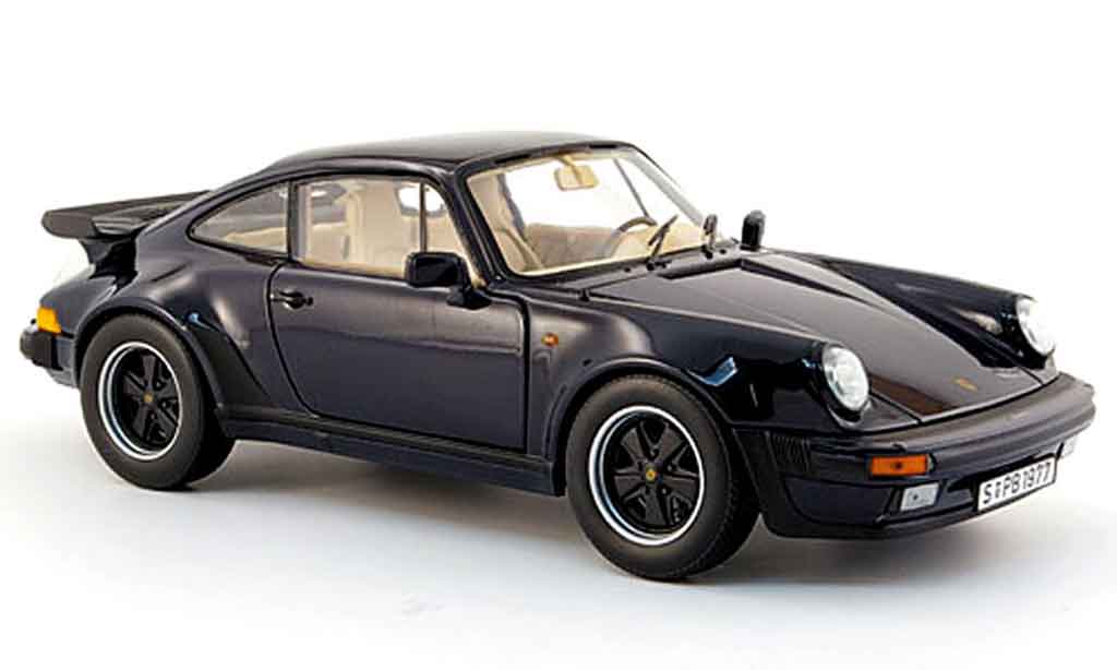 Porsche 930 Turbo 1/18 Norev Turbo 3.3l blu 1985 modellino in miniatura