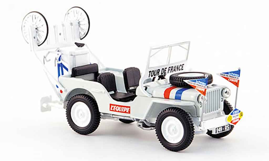 Jeep Willys 1/43 Norev Assistance Tour de France 1951 modellino in miniatura