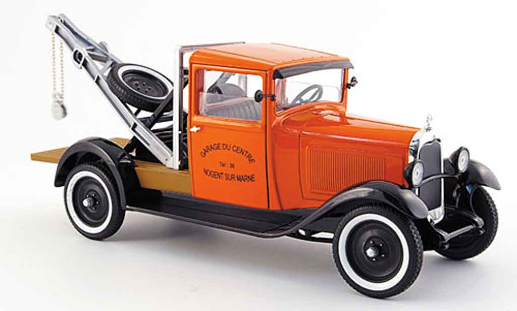Citroen C4 1930 1/18 Solido 1930 abschleppwagen orange/nero modellino in miniatura