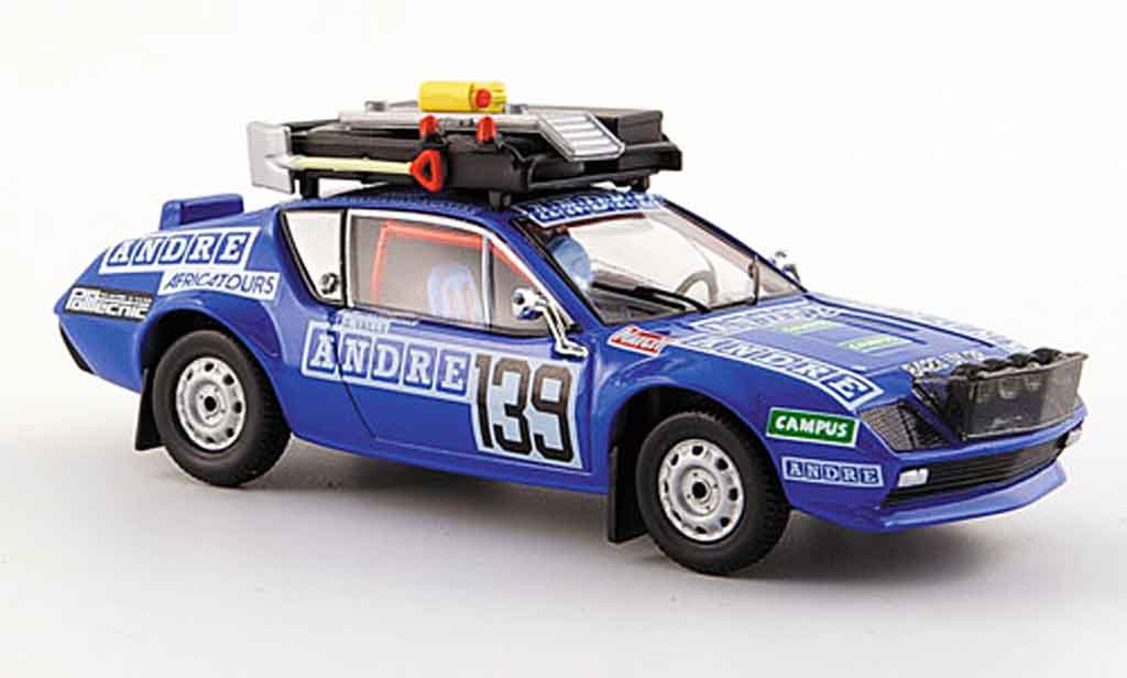Alpine A310 1/43 Norev no.139 t.reverchon g.vails rallye dakar 1981 modellino in miniatura