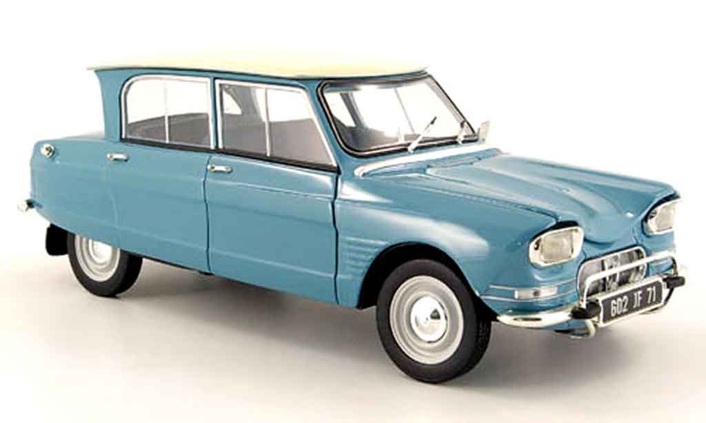 Citroen Ami 6 1/18 Norev blu biancoes dach 1963 modellino in miniatura