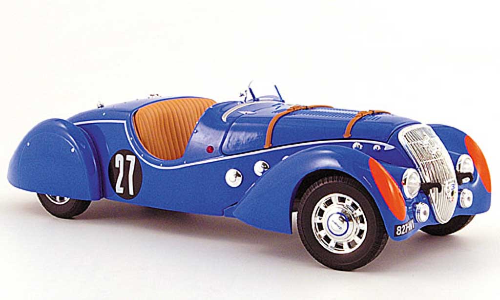 Peugeot 302 Roadster 1/18 Norev Roadster Darl'Mat no. 27 24h le mans 1937 modellino in miniatura