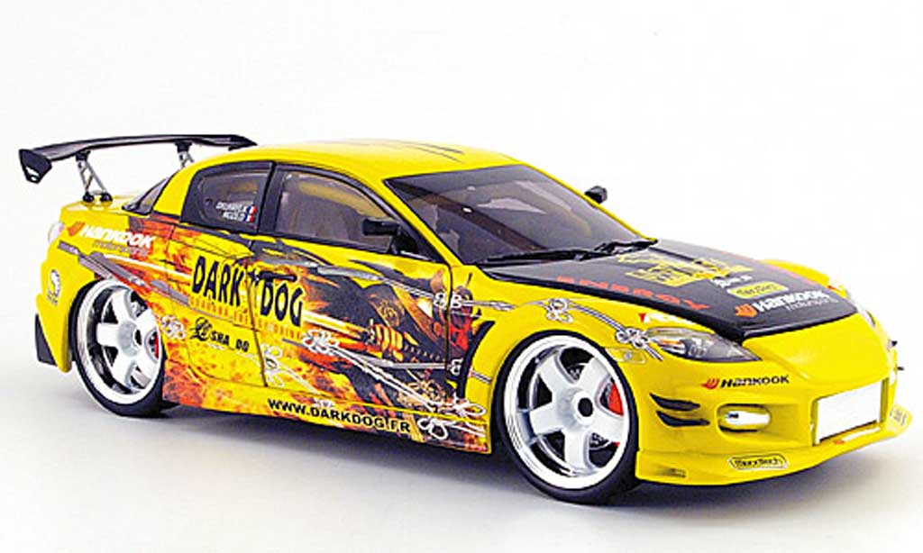 Mazda RX8 1/18 Norev racing dark dog modellino in miniatura