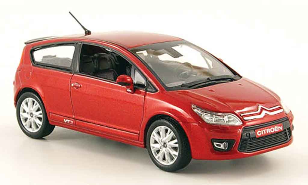 Citroen C4 1/43 Norev 3 turig rosso 2008 modellino in miniatura