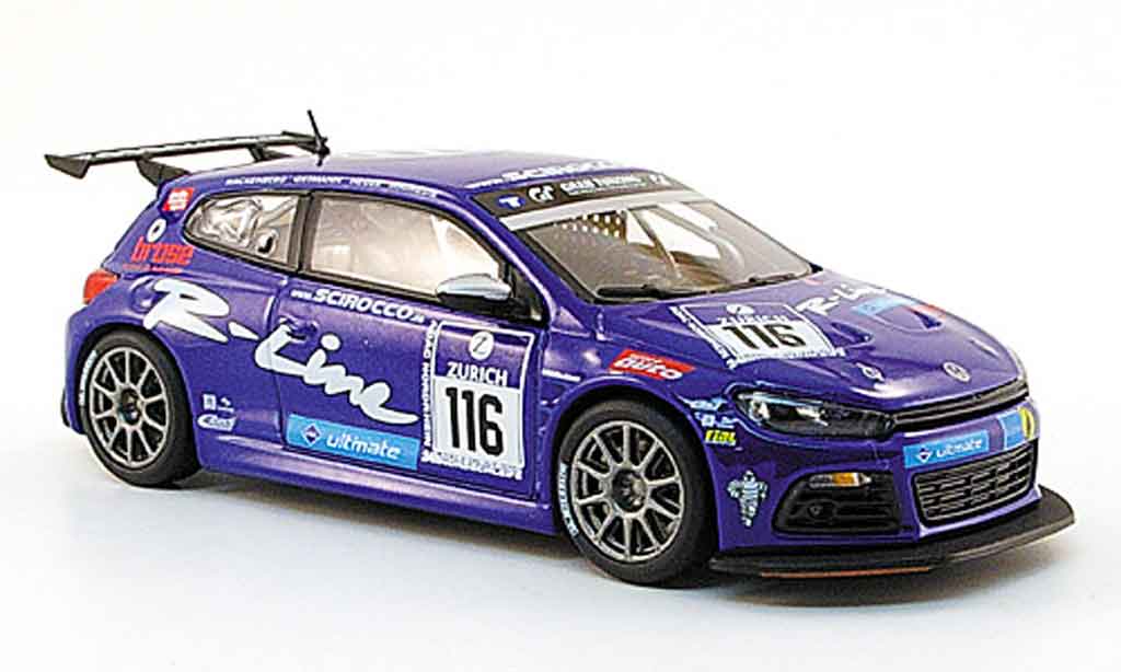 Volkswagen Scirocco 1/43 Norev scirocco gt 24 no.116 r line 24h nurburgring 2008 modellino in miniatura