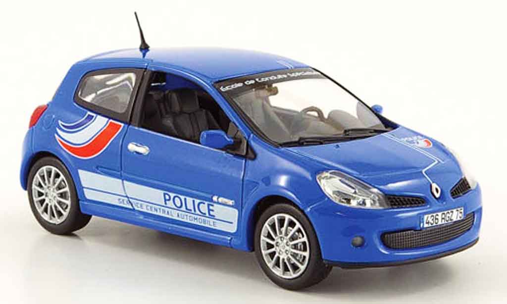 Renault Clio 3 RS 1/43 Norev 3 RS police 2007 modellino in miniatura
