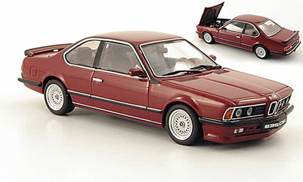 Bmw 635 CSI 1/43 Autoart M rosso modellino in miniatura