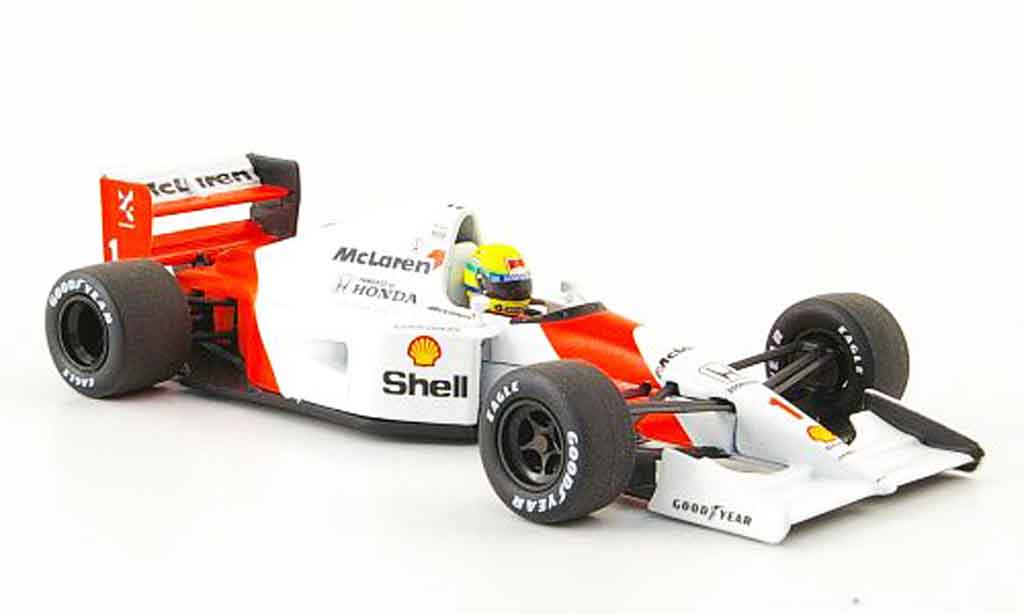 Honda F1 1/43 Minichamps McLaren MP 4 7 No.1 A.Senna Saison 1992 modellino in miniatura