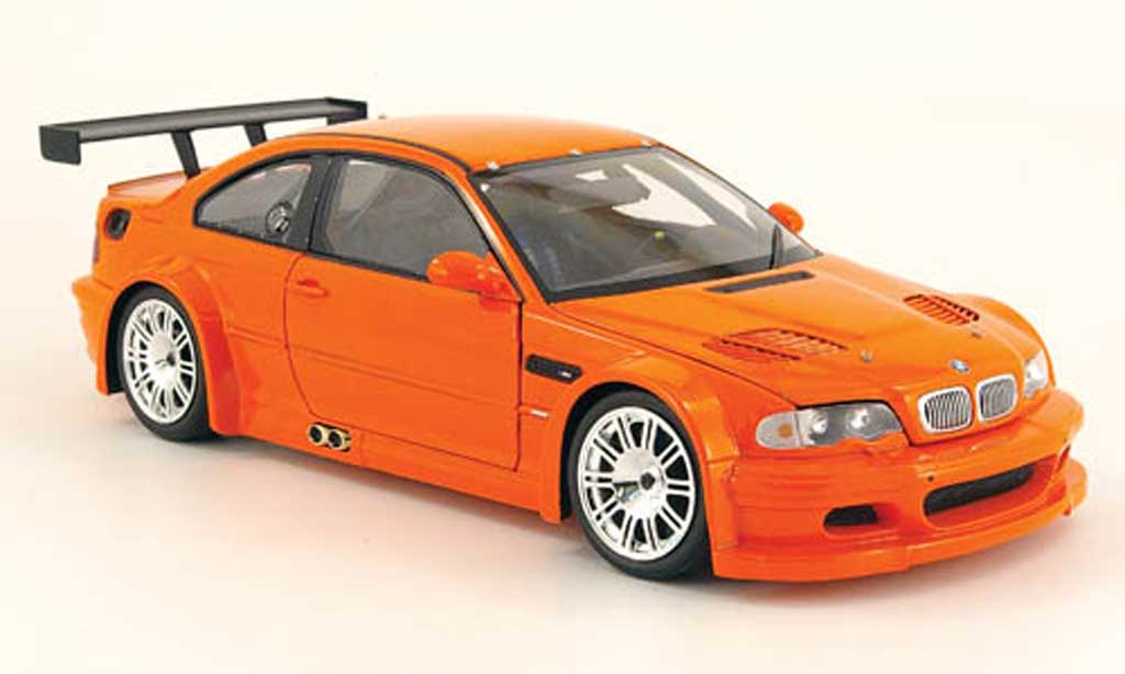Bmw M3 E46 1/18 Minichamps GTR E46 street orange 2001 modellino in miniatura
