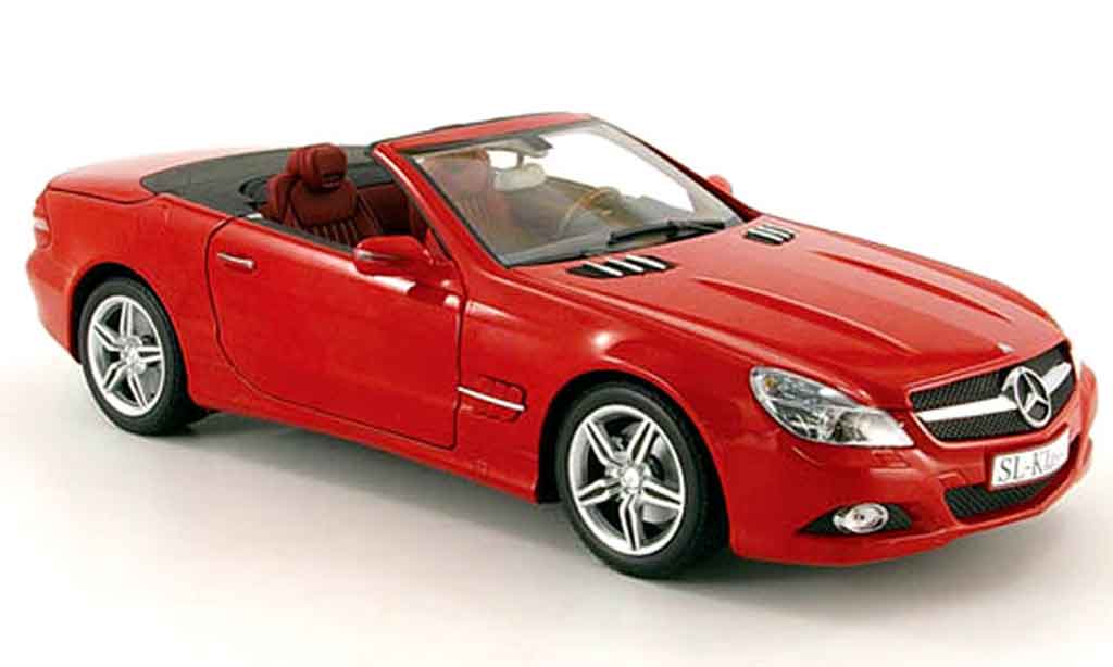 Mercedes Classe SL cabriolet 1/18 Minichamps cabriolet (r230) rosso 2008 modellino in miniatura