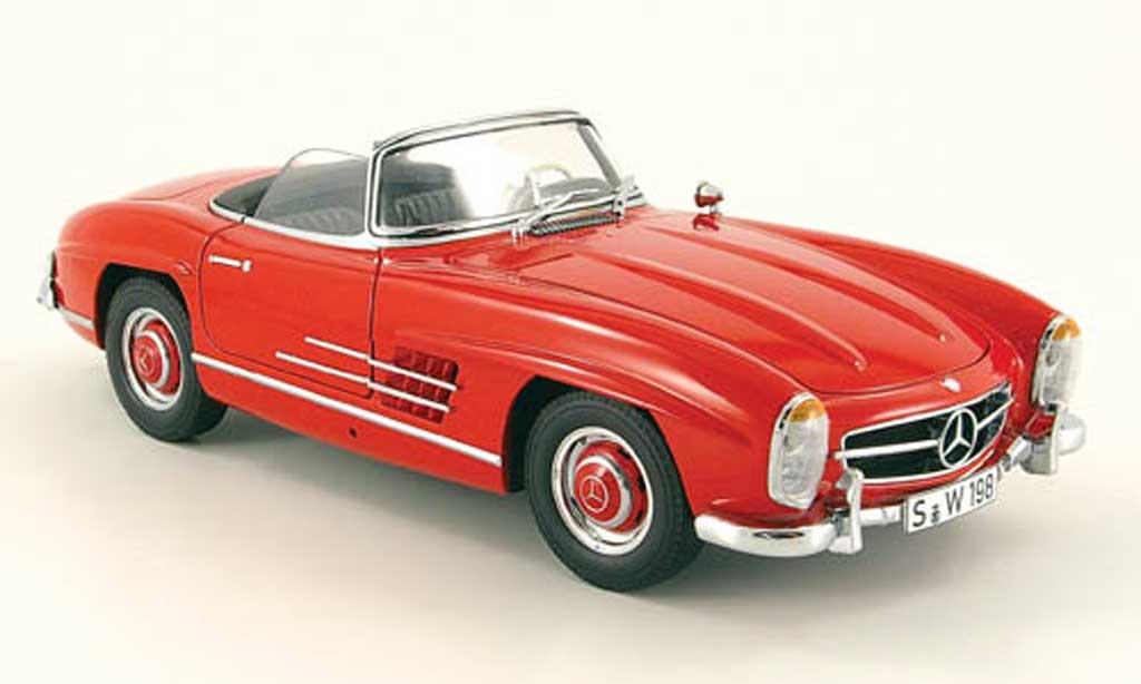 Mercedes 300 SL 1/18 Minichamps SL roadster (w 198 ii) rosso 1957 modellino in miniatura
