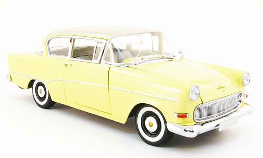 Opel Rekord 1/18 Minichamps p1 giallo/bianco 1958 modellino in miniatura