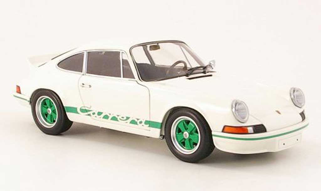 Porsche 911 RS 1/18 Minichamps RS carrera 27 bianco/grun 1972 modellino in miniatura