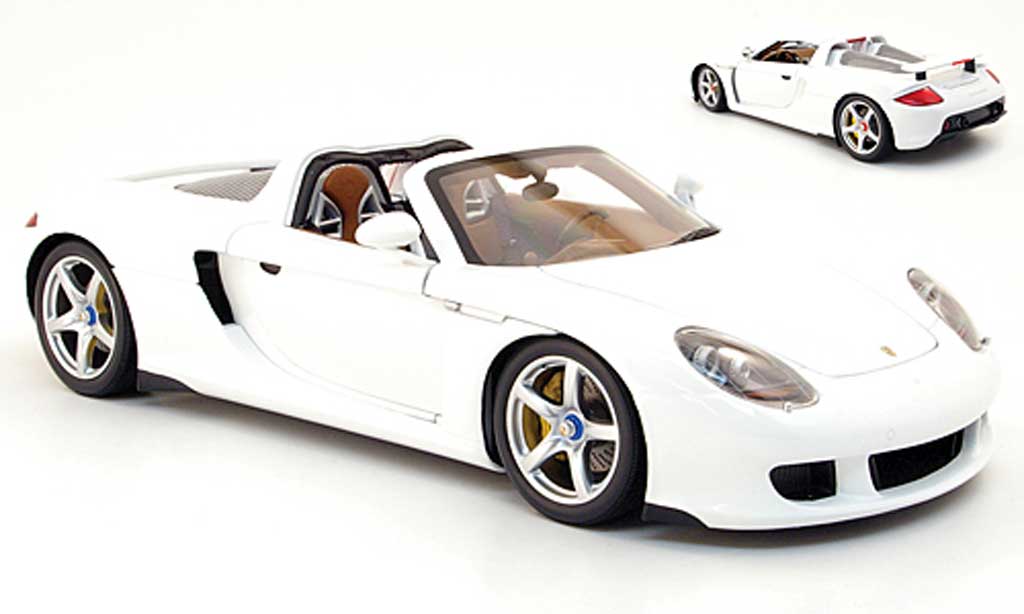 Porsche Carrera GT 1/18 Minichamps bianco 2003 modellino in miniatura