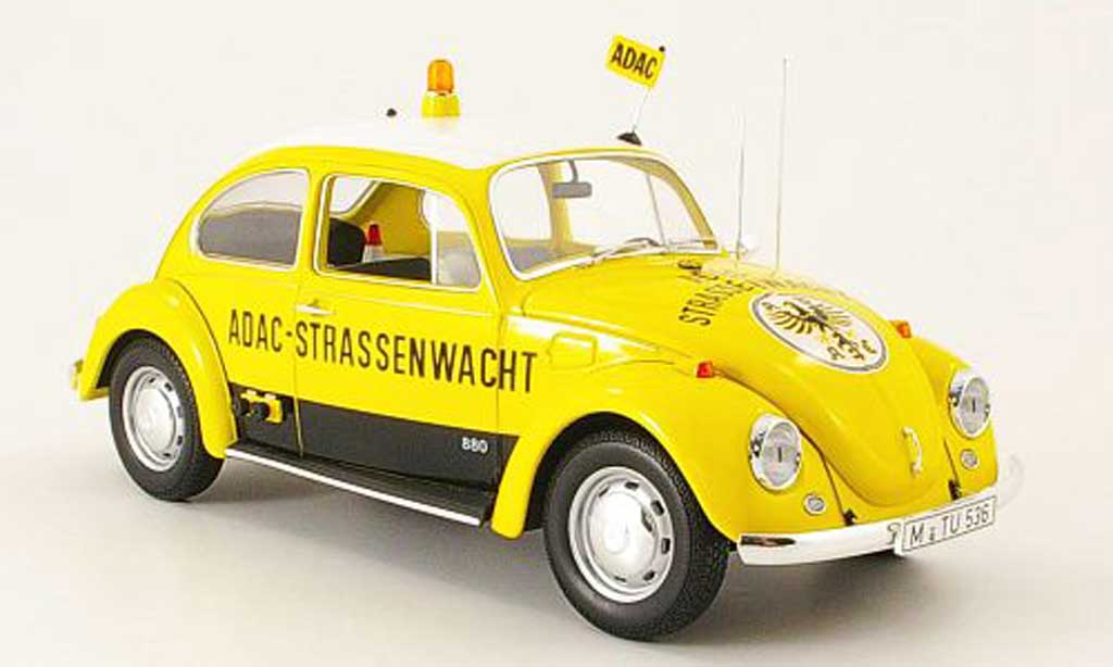 Volkswagen Kafer 1/18 Minichamps 1300 giallo adac 1969 modellino in miniatura