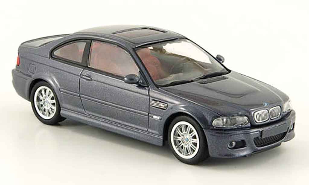 Bmw M3 E46 1/43 Minichamps E46 Coupe grigio 2001 modellino in miniatura