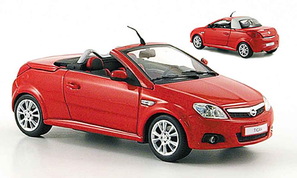 Opel Tigra 1/43 Minichamps twin top rosso 2004 modellino in miniatura