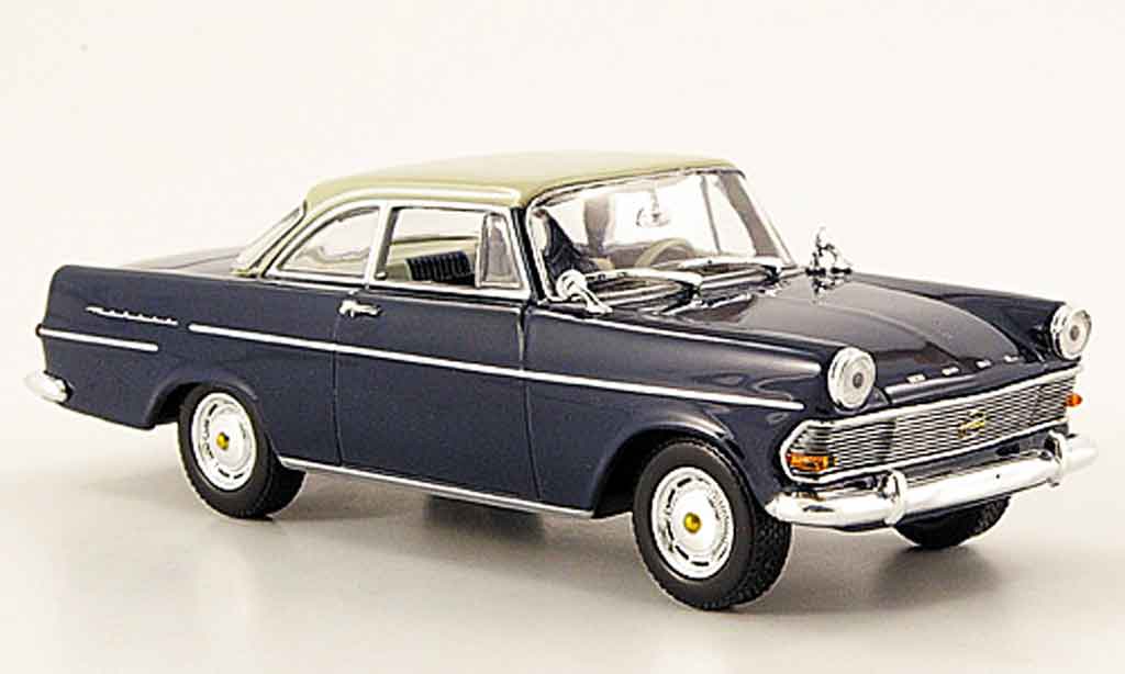 Opel Rekord 1/43 Minichamps p 2 coupe blu grigio 1960 modellino in miniatura