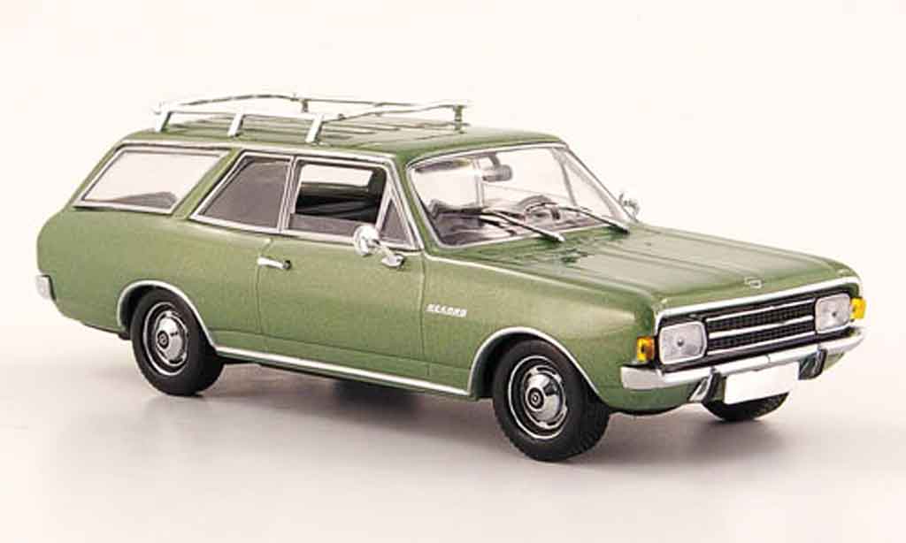 Opel Rekord 1/43 Minichamps c caravan grun 1966 modellino in miniatura