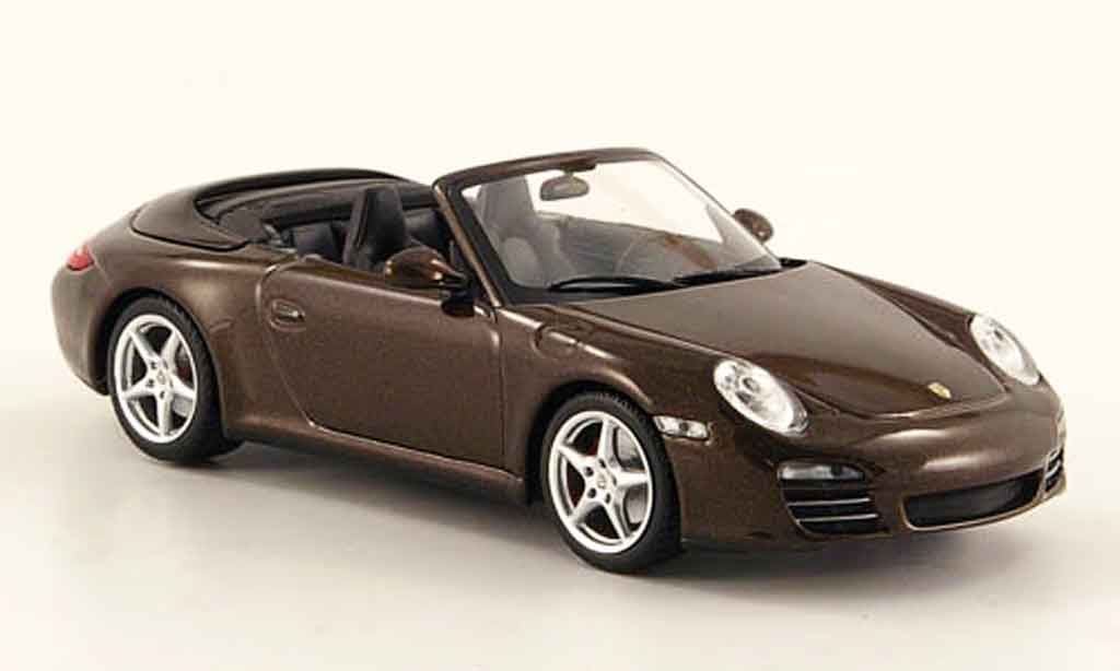 Porsche 997 4S 1/43 Minichamps Cabriolet Carrera 4S marronee 2008 modellino in miniatura