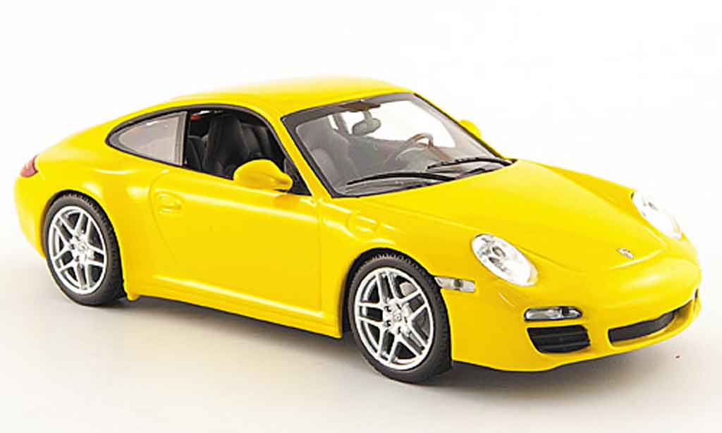 Porsche 997 Carrera 1/43 Minichamps Carrera giallo Linea Giallo 2008 modellino in miniatura