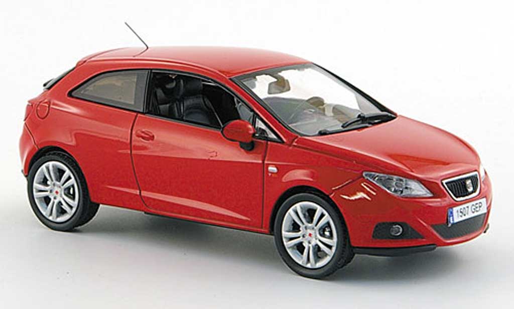 Seat Ibiza 1/43 J Collection SC rosso 3-portes 2008 modellino in miniatura