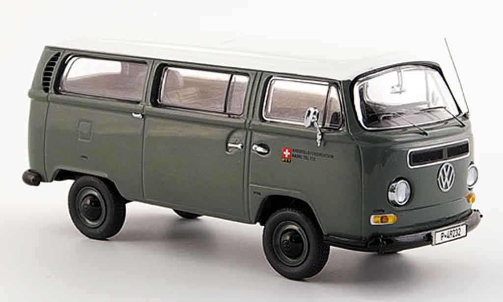 Volkswagen Combi 1/43 Schuco t 2 a bus ptt messwagen grigio bianco modellino in miniatura