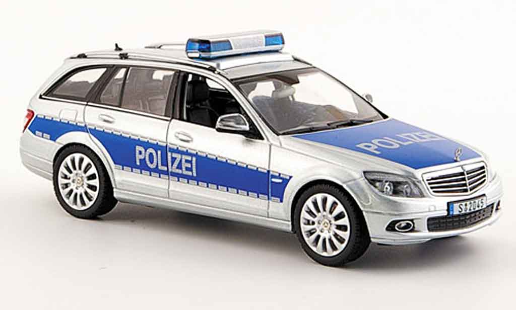 Mercedes Classe C 1/43 Schuco T Modell (W 204) police Deutschland 2007 modellino in miniatura