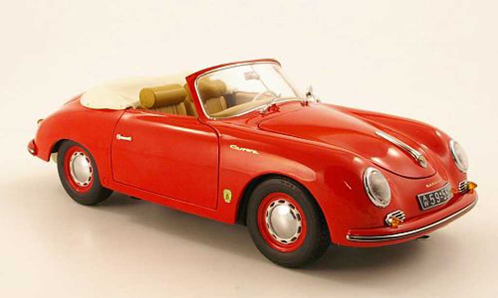 Porsche 356 1955 1/18 Schuco 1955 A Cabriolet rosso modellino in miniatura