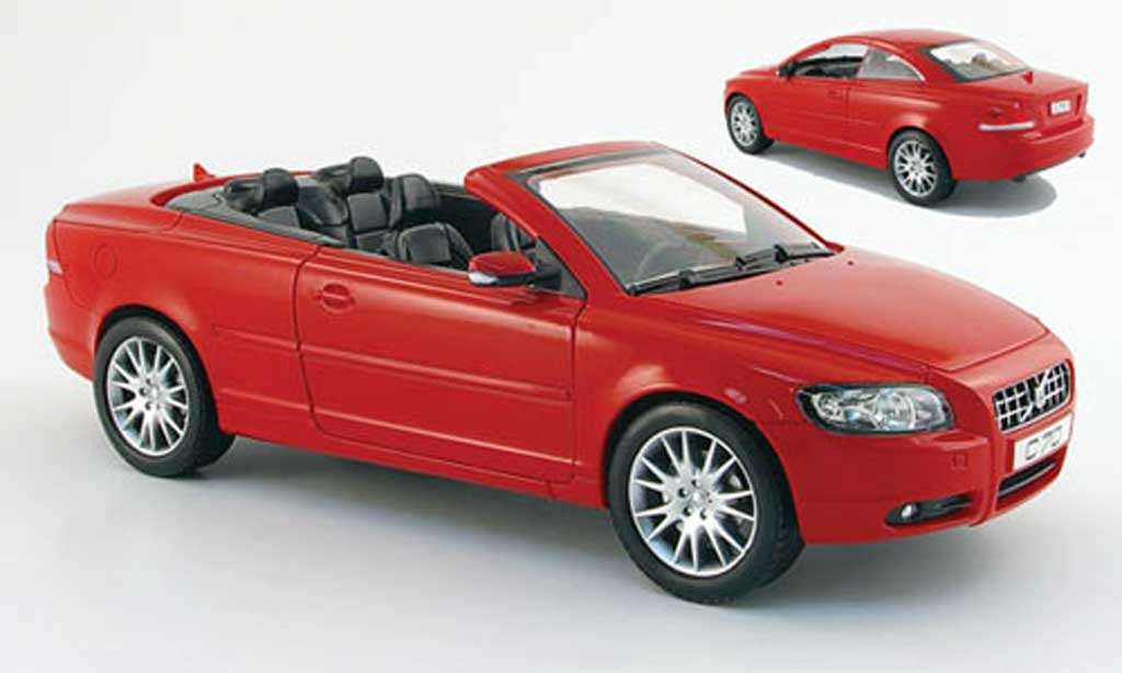 Volvo C70 1/18 Powco cabriolet rosso 2006 modellino in miniatura