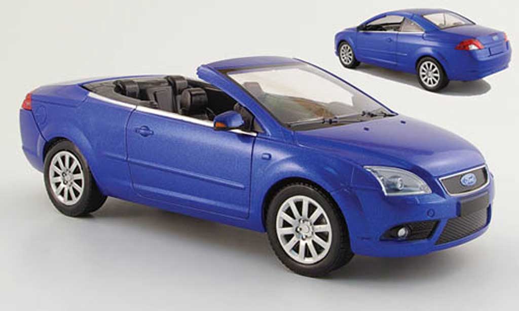 Ford Focus CC 1/18 Powco CC blu mit aufsteckdach 2007 modellino in miniatura