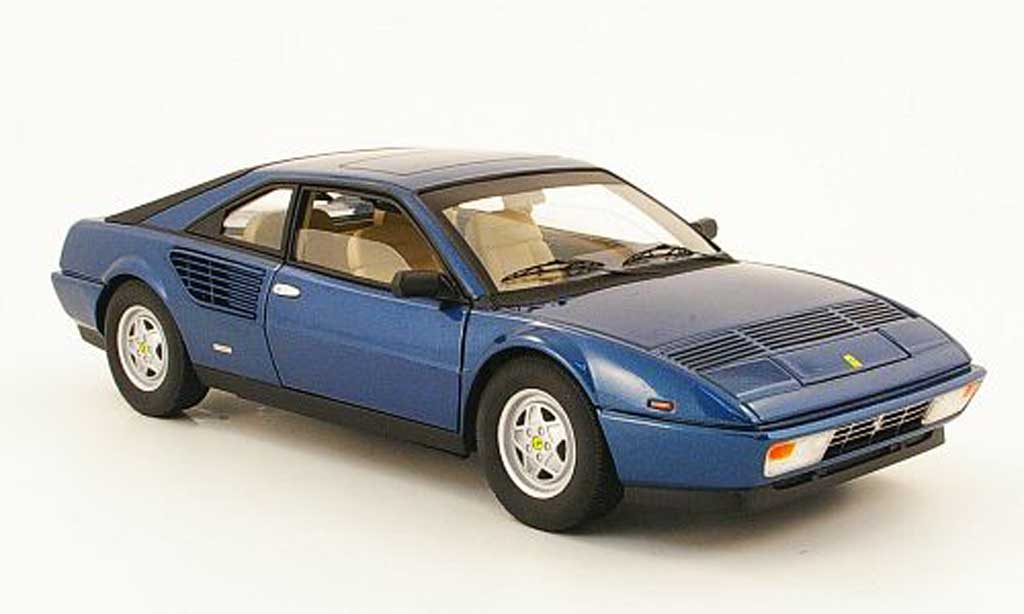 Ferrari Mondial 1/18 Hot Wheels 8 3.2 blu modellino in miniatura