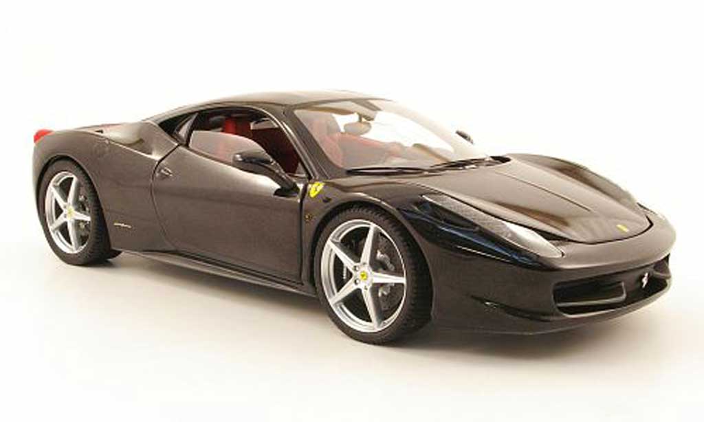Ferrari 458 Italia 1/18 Hot Wheels Elite Italia nero 2010 modellino in miniatura