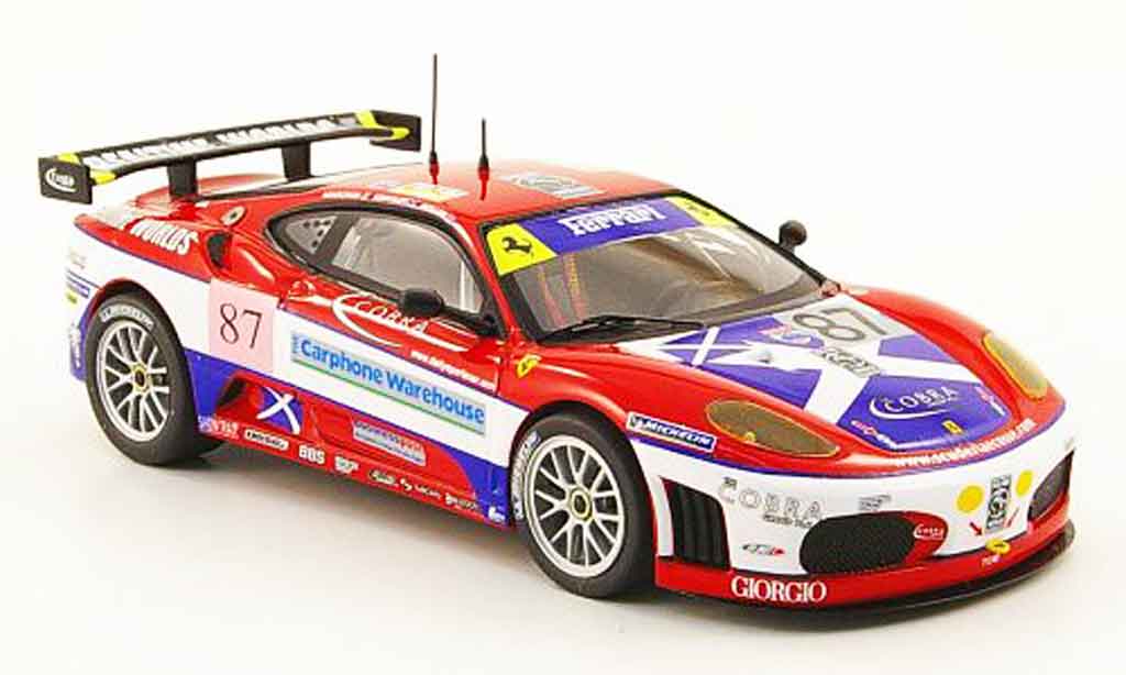 Ferrari F430 GTC 1/43 Hot Wheels Elite GTC no.87 scuderia ecosse 24h le mans 2006 modellino in miniatura
