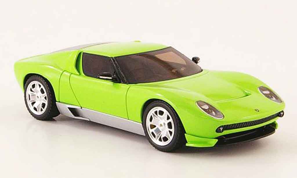 Lamborghini Miura Concept 1/43 Hot Wheels Elite Concept grun modellino in miniatura