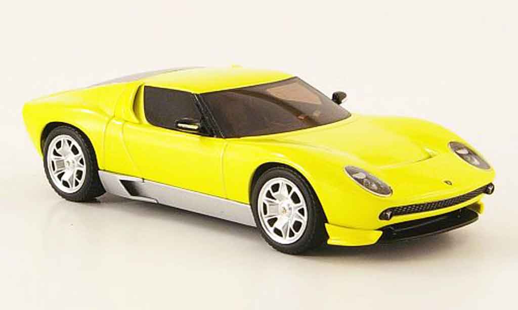 Lamborghini Miura Concept 1/43 Hot Wheels Elite Concept giallo modellino in miniatura