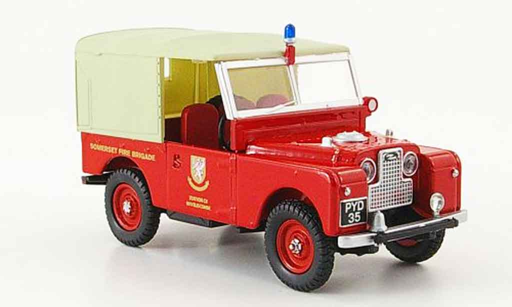 Land Rover 88 1/43 Oxford Sommerset Fire Brigade pompier modellino in miniatura