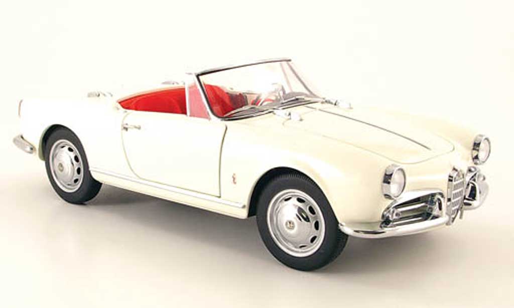 Alfa Romeo Giulietta 1/18 Autoart 1300 spider bianco 1955 modellino in miniatura