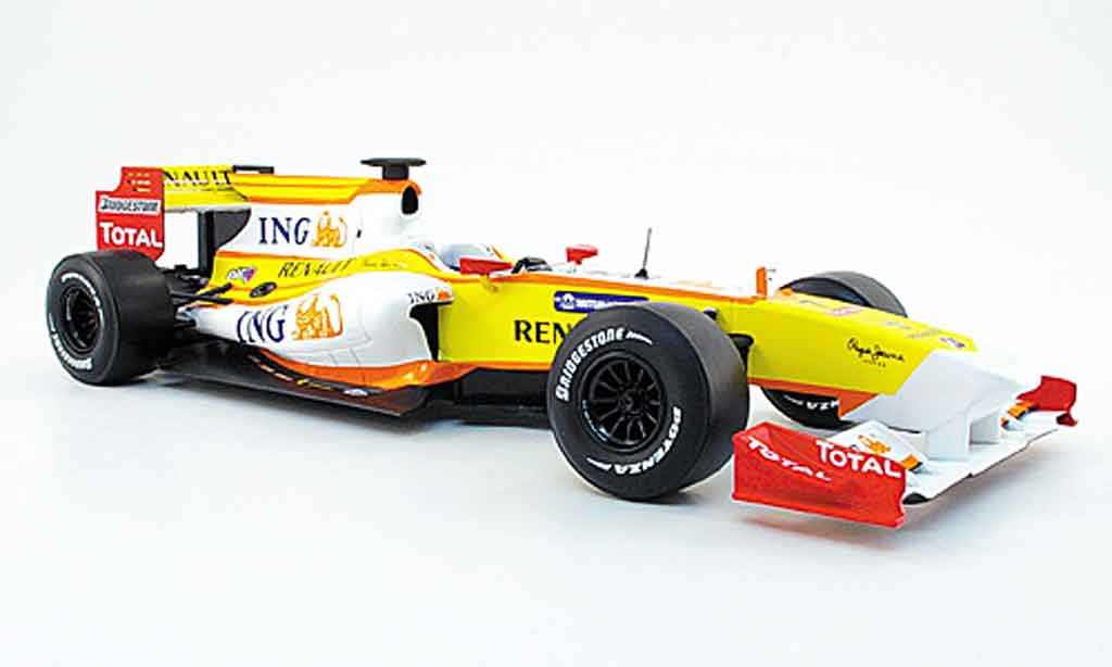 Renault F1 1/18 Norev r 29 no.7 ing f.alsonso 2009 modellino in miniatura