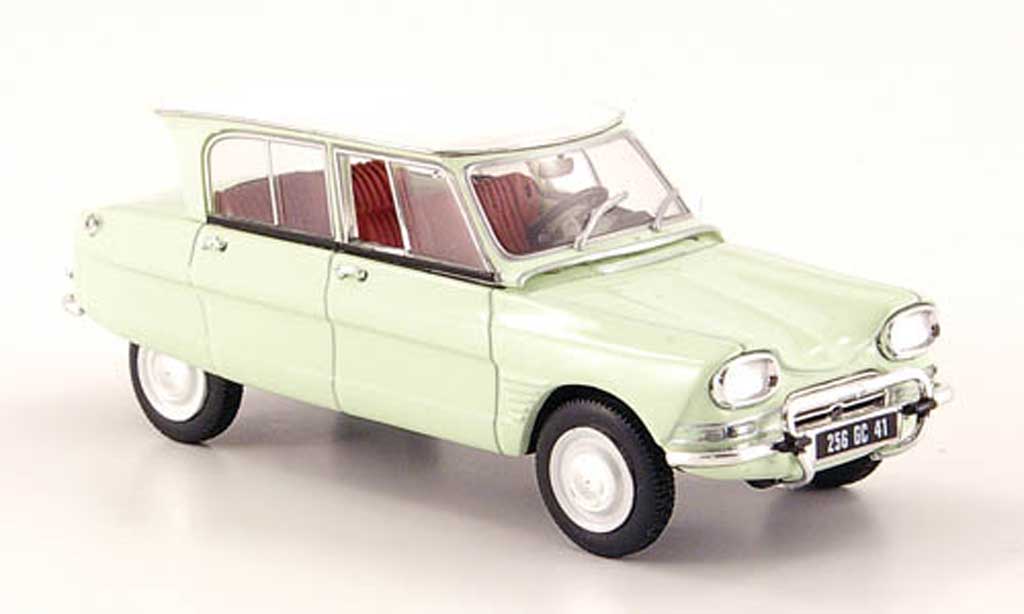 Citroen Ami 6 1/43 Norev la chaux avec biancoem toit 1967 modellino in miniatura