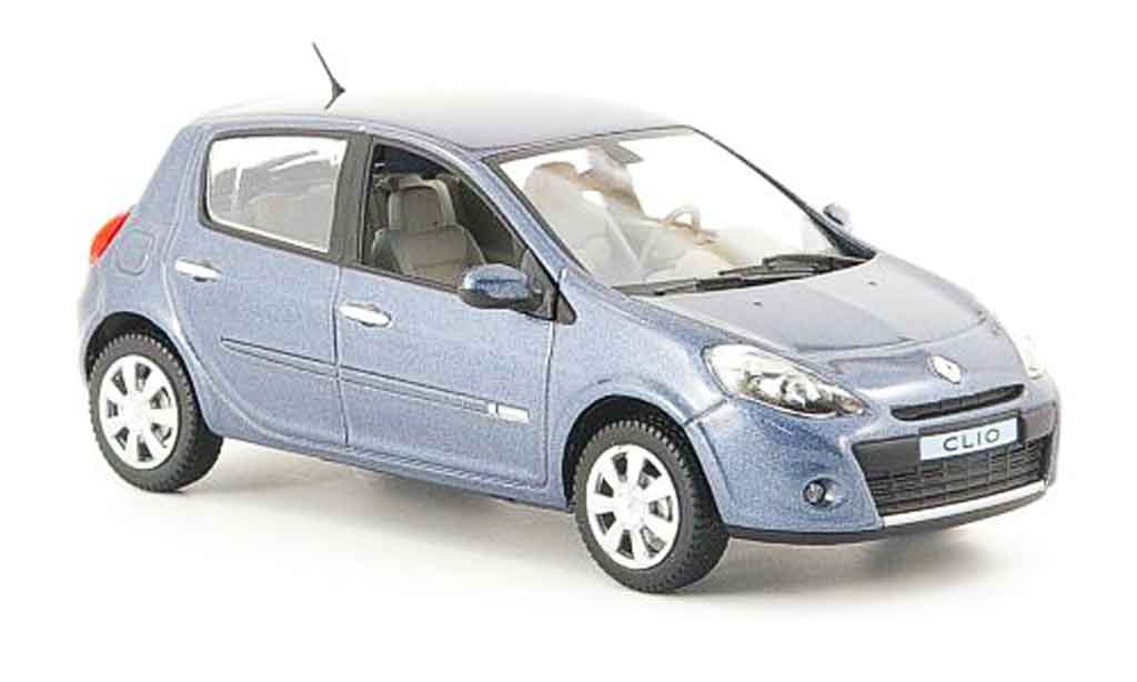 Renault Clio 1/43 Norev grigio 5 turig 2009 modellino in miniatura