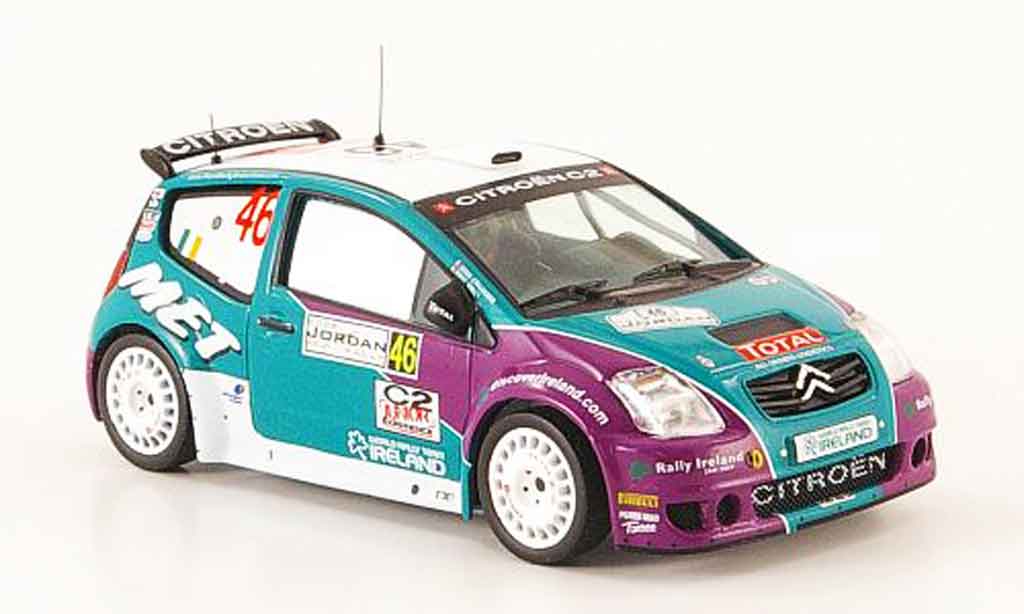 Citroen C2 S1600 1/43 IXO S1600 no.46 rallye jordanien 2008 modellino in miniatura