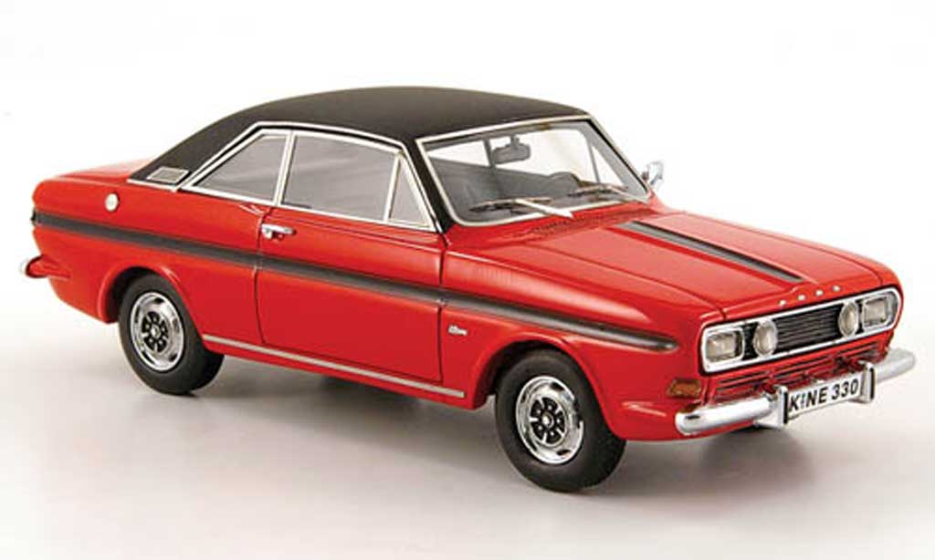 Ford Taunus 1968 1/43 Neo 1968 (P6) 15M Coupe rosso modellino in miniatura