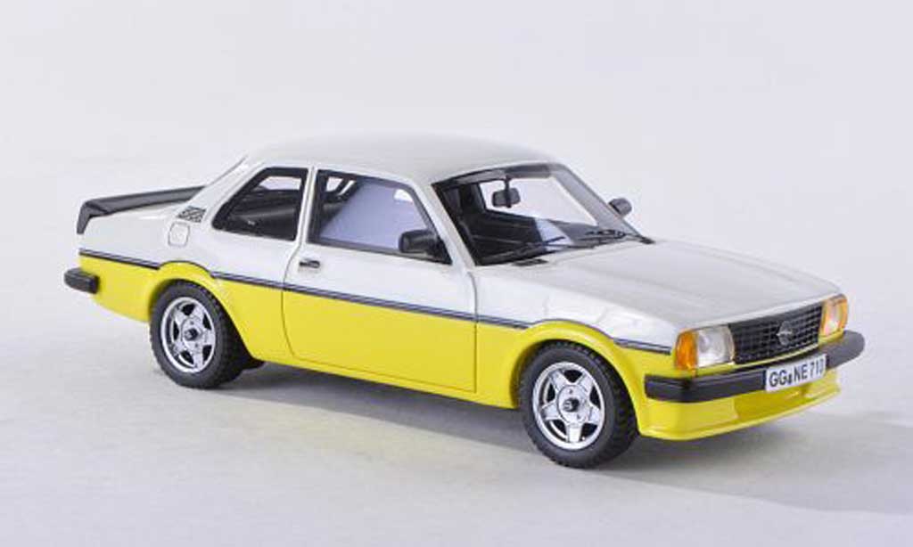 Opel Ascona B 1/43 Neo B i2000 giallo/bianco 2-turig 1980 modellino in miniatura