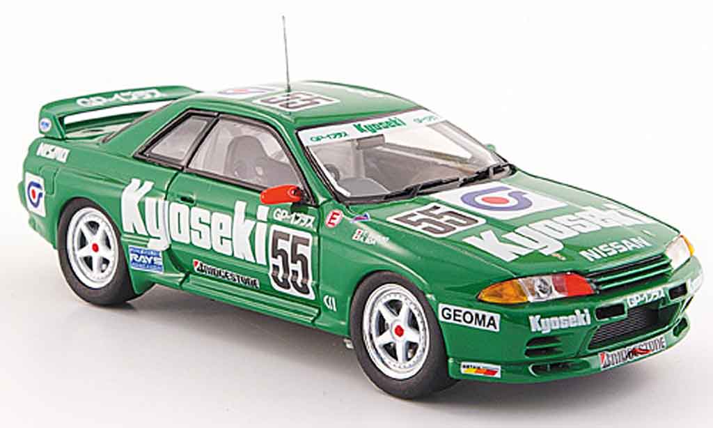 Nissan Skyline R32 1/43 Ebbro R32 GT R Gr.A No.55 Kyoseki grun 1993 modellino in miniatura