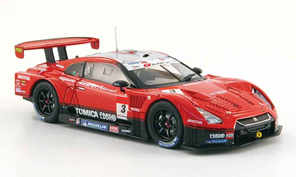 Nissan Skyline R35 1/43 Ebbro R35 GT R No.3 Hasemi Tomica Super GT 500 2009 modellino in miniatura